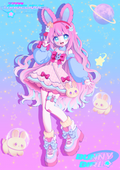 Print bunny girl