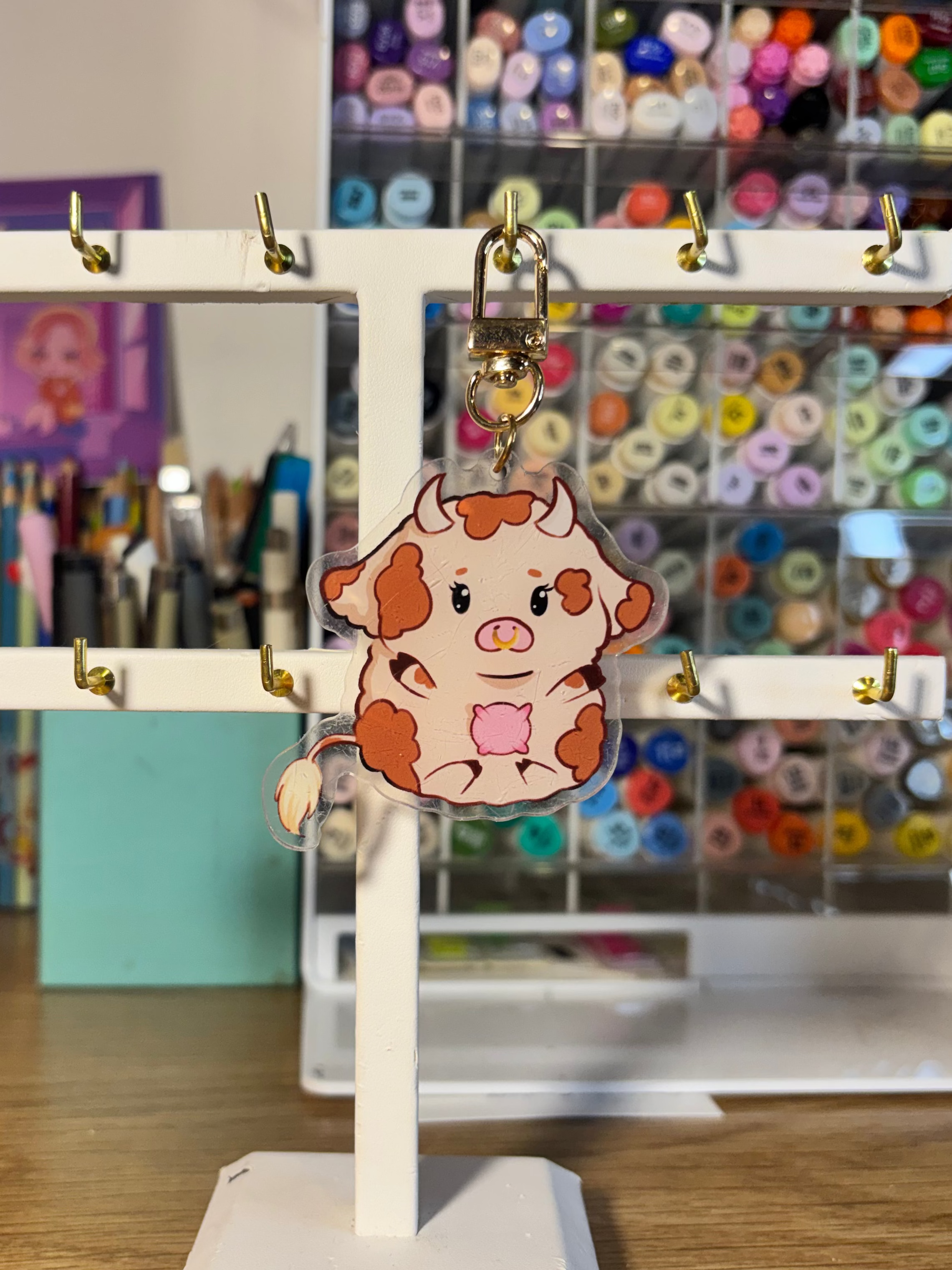 Porte clés vache