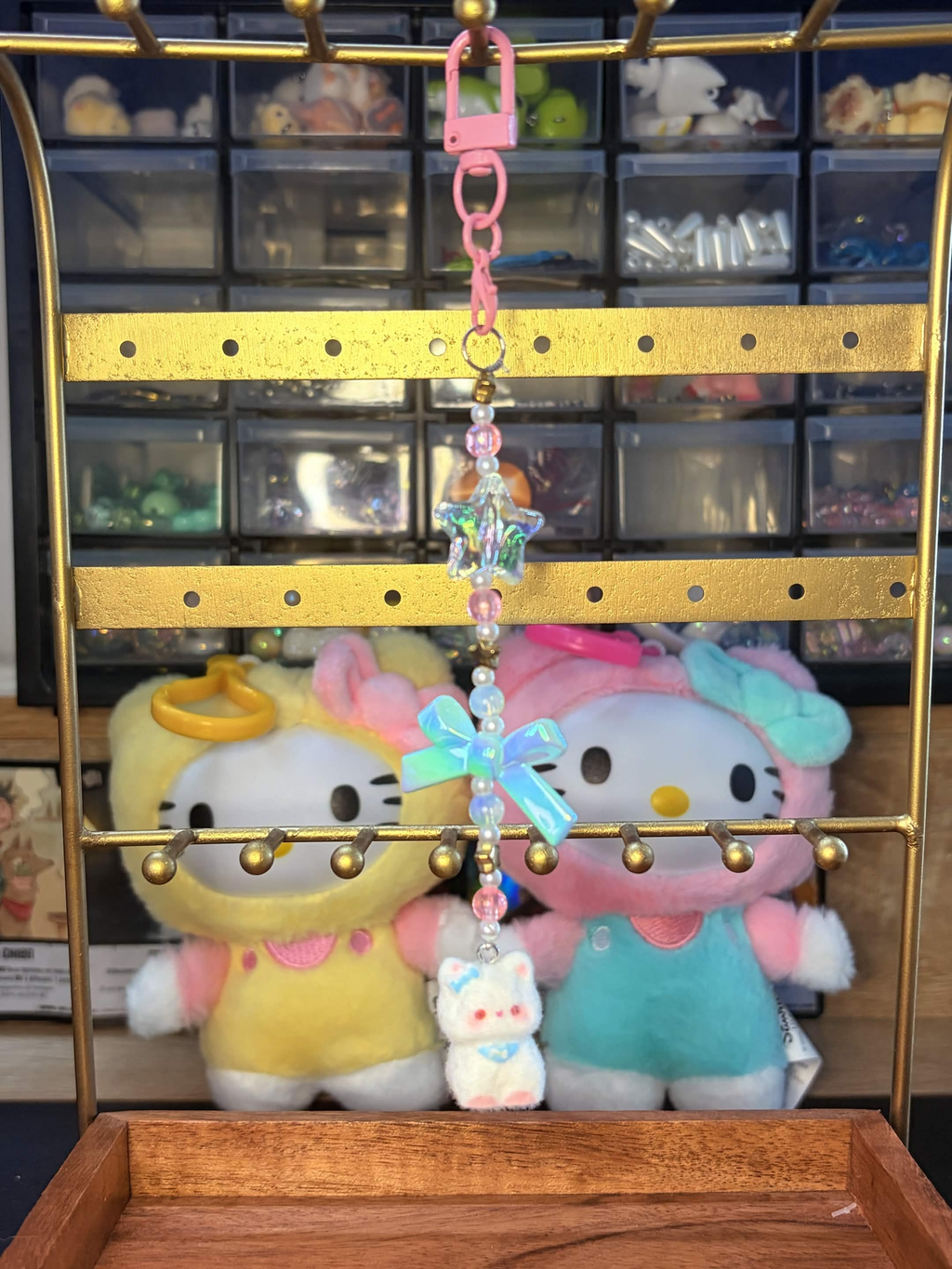 porte clés chat bleu